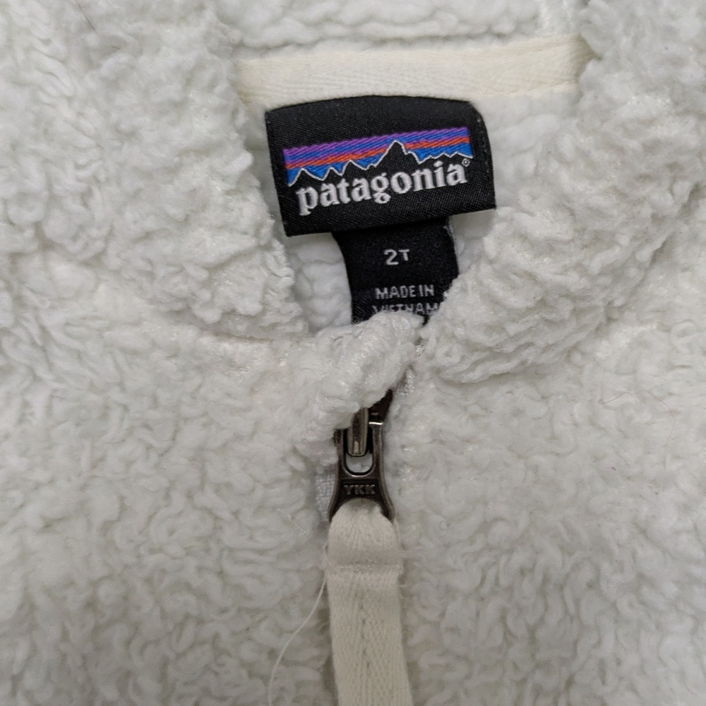 Patagonia 2T White Fleece Furry Friends Zip Up Hoodie - Picture 4 of 7